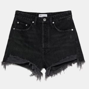Zara High Rise Denim Shorts
